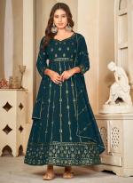 Georgette Morpeach Party Wear Embroidery Work Anarkali Suit